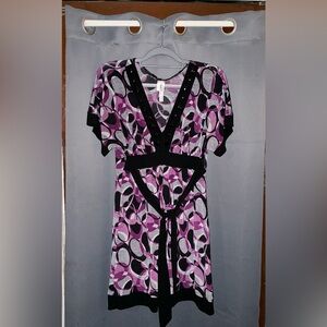 Stylish Purple and Black Women's Dress